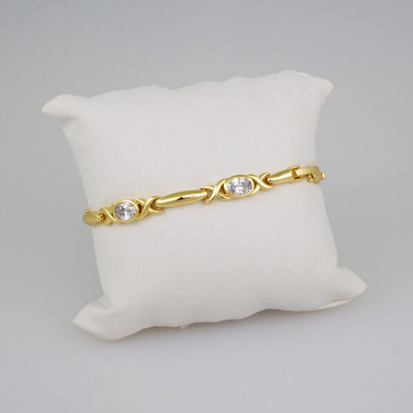 Women Bracelets/ Pulseras Dama/  Zircon Stone/  14K Real Color// B664