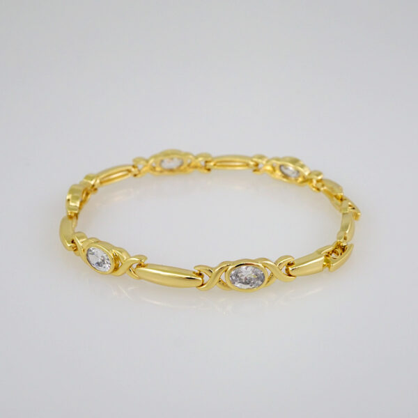 Women Bracelets/ Pulseras Dama/  Zircon Stone/  14K Real Color// B664 - Image 2