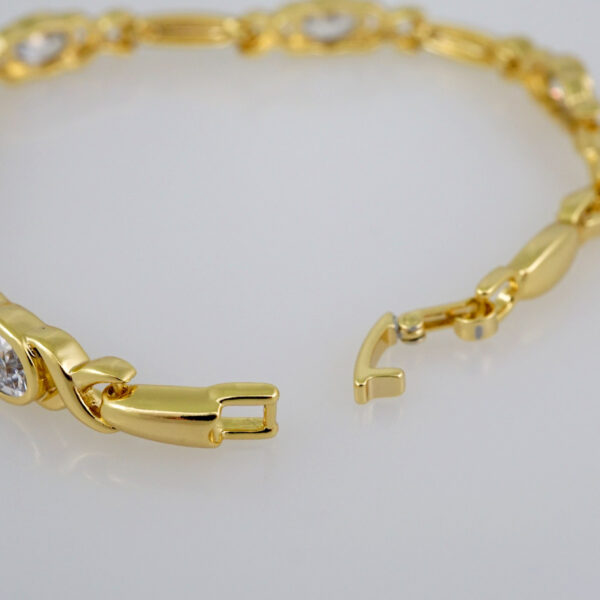 Women Bracelets/ Pulseras Dama/  Zircon Stone/  14K Real Color// B664 - Image 3