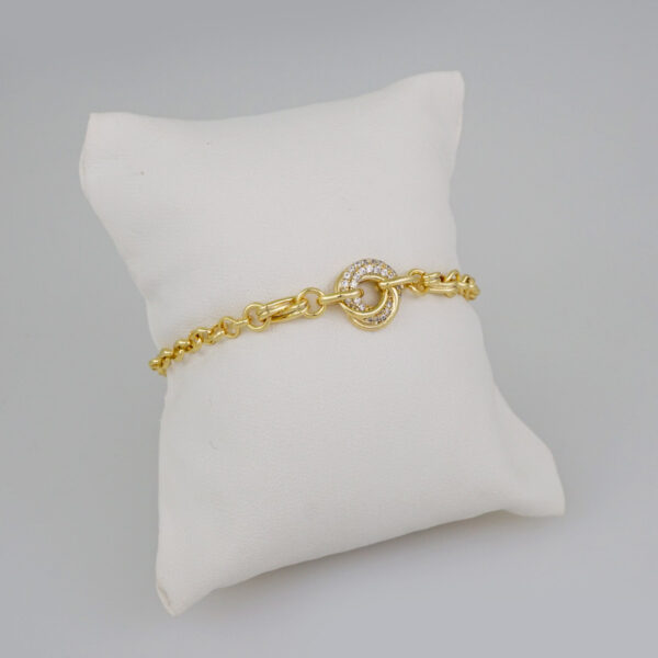 Women Bracelets/ Pulseras Dama/  Zircon Stone/  14K Real Color// B667
