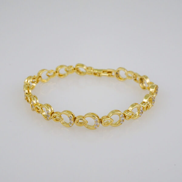 Women Bracelets/ Pulseras Dama/  Zircon Stone/  14K Real Color// B672 - Image 2