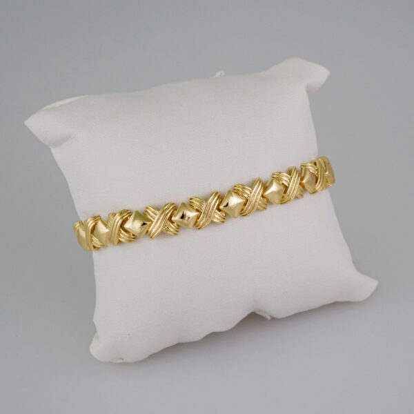 Women Bracelets/ Pulseras Dama/  Plain/  14K Real Color// B680