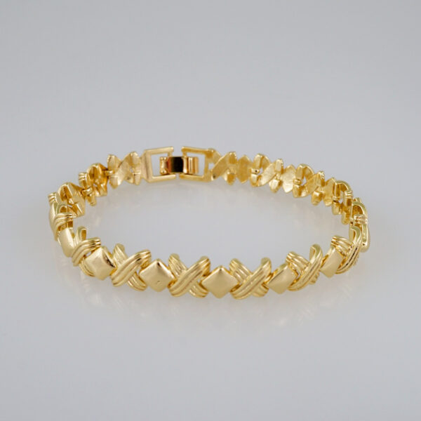 Women Bracelets/ Pulseras Dama/  Plain/  14K Real Color// B680