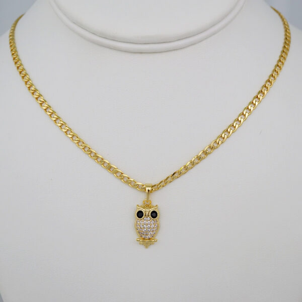 Cadenas & Colgantes/ Chain W/Pendants /14K Real Color/Zircon Stone/ 3mmx45cm// SET664