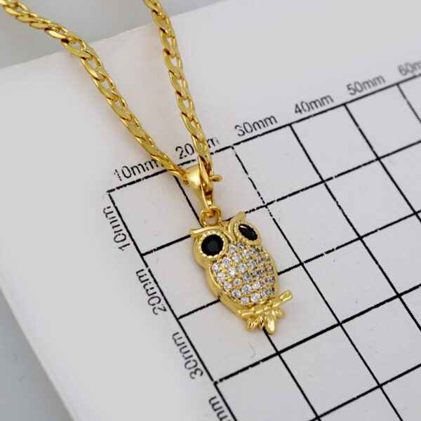 Cadenas & Colgantes/ Chain W/Pendants /14K Real Color/Zircon Stone/ 3mmx45cm// SET664 - Image 3