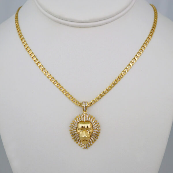 Cadenas & Colgantes/ Chain W/Pendants /14K Real Color/Zircon Stone/ 3mm x45cm// SET665
