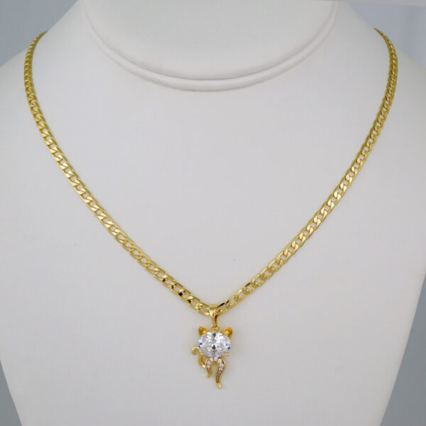 Cadenas & Colgantes/ Chain W/Pendants /  14K Real Color/  Zircon Stone/  3mmx45cm// SET674