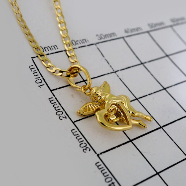 Cadenas & Colgantes/ Chain W/Pendants /  14K Real Color/  Zircon Stone/  2mm// SET676 - Image 3
