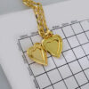 Cadenas & Colgantes/ Chain W/Pendants /14K Real Color/Plain/ 4mm// SET679 - Image 3