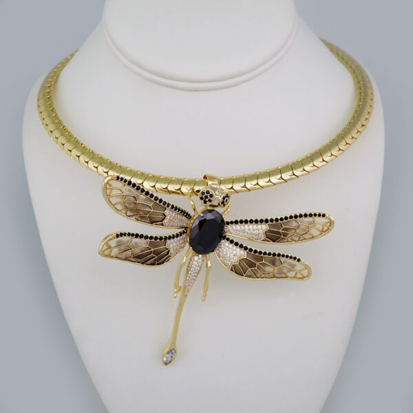 Gargantilla & Colgantes / Choker W/ Pendants/ 14K Real Color/ Zircon Stone/ 8mm x 45cm// SET681