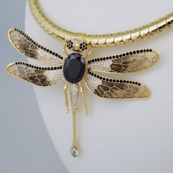 Gargantilla & Colgantes / Choker W/ Pendants/ 14K Real Color/ Zircon Stone/ 8mm x 45cm// SET681 - Image 2