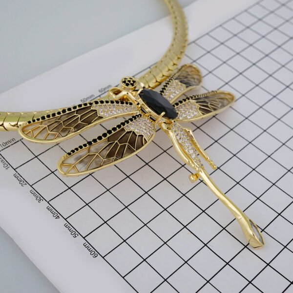 Gargantilla & Colgantes / Choker W/ Pendants/ 14K Real Color/ Zircon Stone/ 8mm x 45cm// SET681 - Image 3