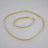 Gargantilla & Manilla / Choker W/ Bracelet/  14K Real Color/  Plain/  4mm x 45cm// SET691 - Image 2
