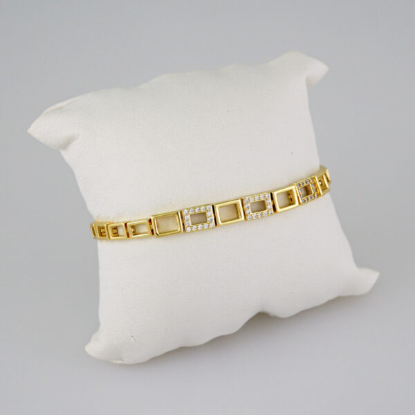 Women Bracelets/ Pulseras Dama/ Zircon Stone/14K Real Color// B689