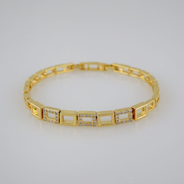 Women Bracelets/ Pulseras Dama/ Zircon Stone/14K Real Color// B689