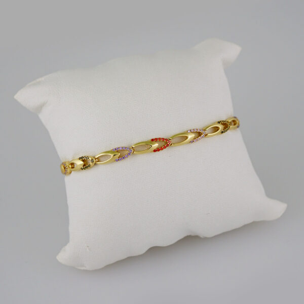 Women Bracelets/ Pulseras Dama/  Zircon Stone/  14K Real Color// B690