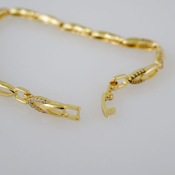 Women Bracelets/ Pulseras Dama/  Zircon Stone/  14K Real Color// B690 - Image 3