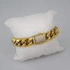 Bracelets/ Pulseras /  Zircon Stone/  14K Real Color/  14mm/ Estilo Monaco/ Largo 8″// B700