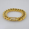 Bracelets/ Pulseras /  Zircon Stone/  14K Real Color/  14mm/ Estilo Monaco/ Largo 8″// B700 - Image 2