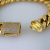 Bracelets/ Pulseras /  Zircon Stone/  14K Real Color/  14mm/ Estilo Monaco/ Largo 8″// B700 - Image 3