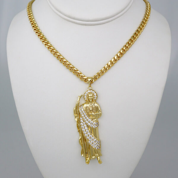 Cadenas & Colgantes/ Chain Men/Pendants/  14K Real Color/  Zircon Stone/ 6mm x60cm// SET708