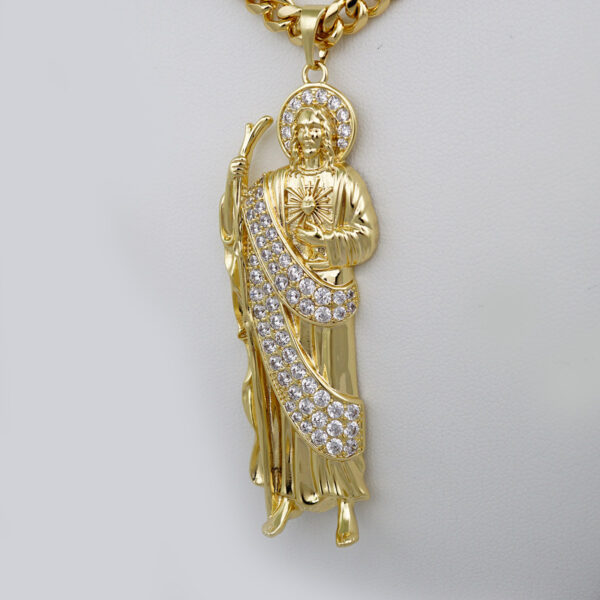 Cadenas & Colgantes/ Chain Men/Pendants/  14K Real Color/  Zircon Stone/ 6mm x60cm// SET708 - Image 2