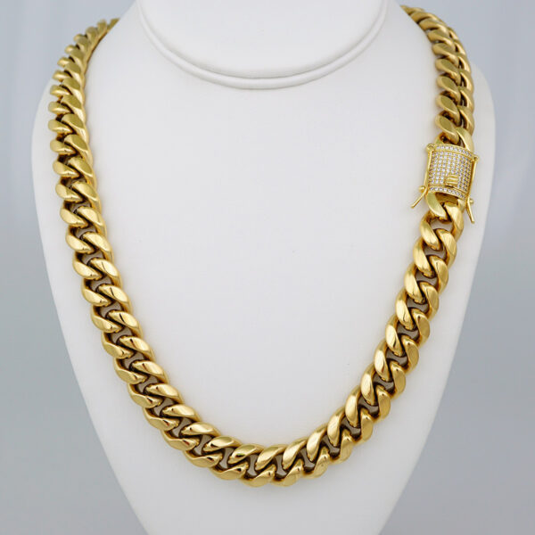 Chains/ Cadenas/ Zircon Stone/ 14K Real Color/  Cierre Original/  14mmx60cm// SET716