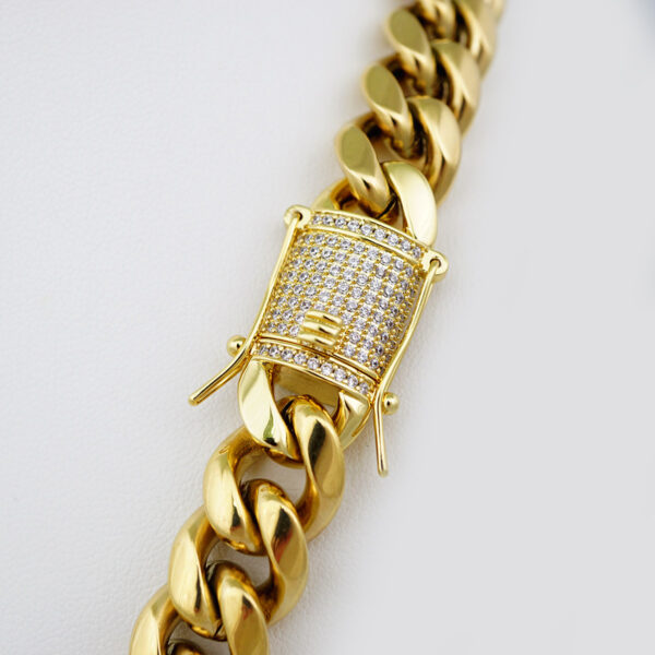 Chains/ Cadenas/ Zircon Stone/ 14K Real Color/  Cierre Original/  14mmx60cm// SET716 - Image 2