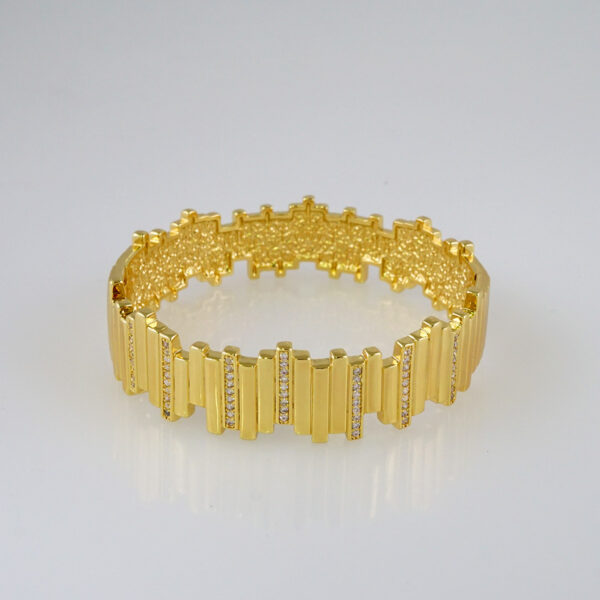 Women Bangles/ Pulsos Dama/ Zircon Stone/ 14K Real Color// P295 - Image 3