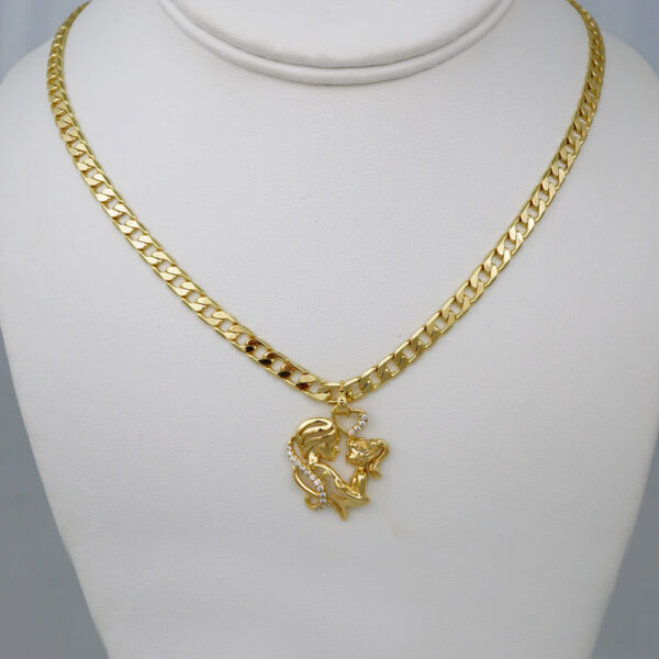 Cadenas & Colgantes/ Chain W/Pendants /  14K Real Color/  Zircon Stone/ 6mm x45cm// SET751
