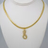 Gargantilla & Colgantes / Choker W/ Pendants/ 14K Real Color/ Zircon Stone/ 5mm x 45cm// SET756