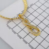 Gargantilla & Colgantes / Choker W/ Pendants/ 14K Real Color/ Zircon Stone/ 5mm x 45cm// SET756 - Image 3