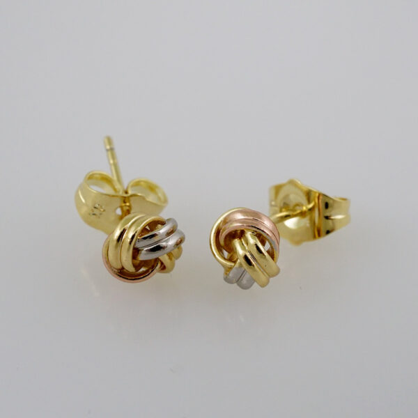 Women Earrings/ Aretes Dama/  Plain/  Three Tone// E748