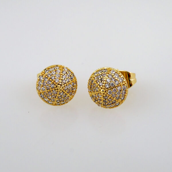 Women Earrings/ Aretes Dama/  Zircon Stone/  14k Real Color// E749