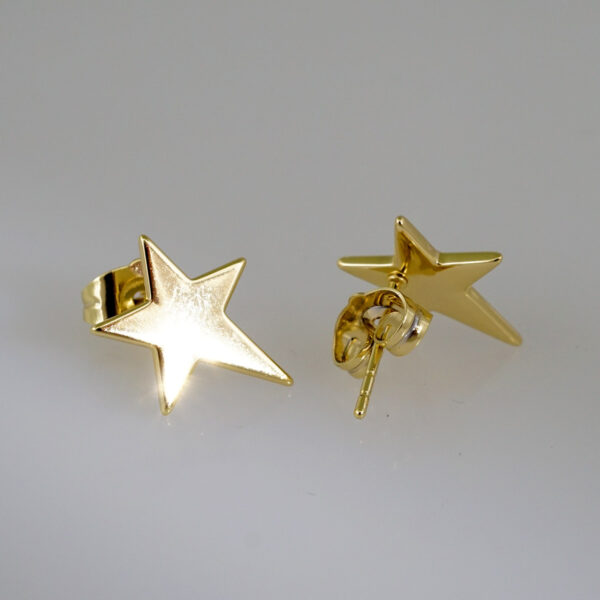 Women Earrings/ Aretes Dama/  Plain/  14k Real Color// E776