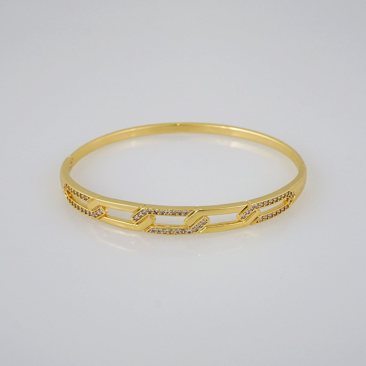 Women Bangles/ Pulsos Dama/ Zircon Stone/ 14K Real Color// P296 ...