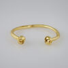 Bangles/ Pulsos/Plain/  925 Silver Whit Gold Plated/  14K Real Color// P925P02 - Image 2