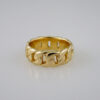 Men Ring/ Anillos Hombre/  925 Silver Whit Gold Plated/ Plain// R925P01