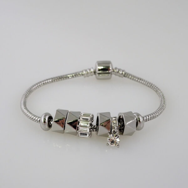 Women Bracelets/ Pulseras Dama/  Zircon Stone/  Silver color// B776