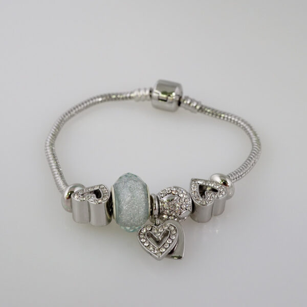 Women Bracelets/ Pulseras Dama/  Zircon Stone/  Silver Color// B778 - Image 2