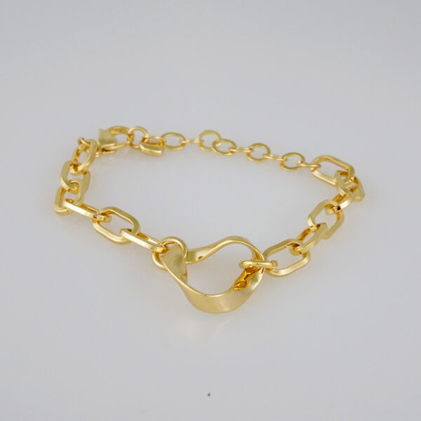 Bracelets Women/ Manillas Mujer/  14K Real Color/  Plain// B797
