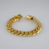 Men Bracelets/Pulseras Hombre/ Plain/  925 Silver Whit Gold Plated/  14K Real Color// B925P05
