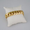 Men Bracelets/Pulseras Hombre/ Plain/  925 Silver Whit Gold Plated/  14K Real Color// B925P05 - Image 2
