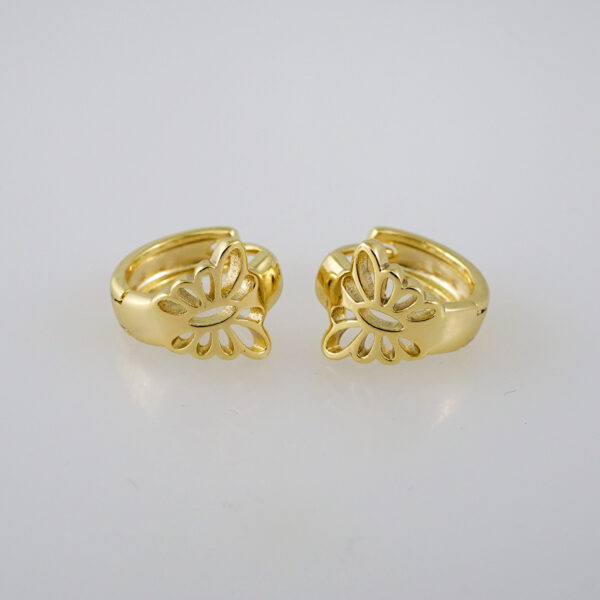 Women Earrings/ Aretes Dama/  Plain/  14k Real Color// E816