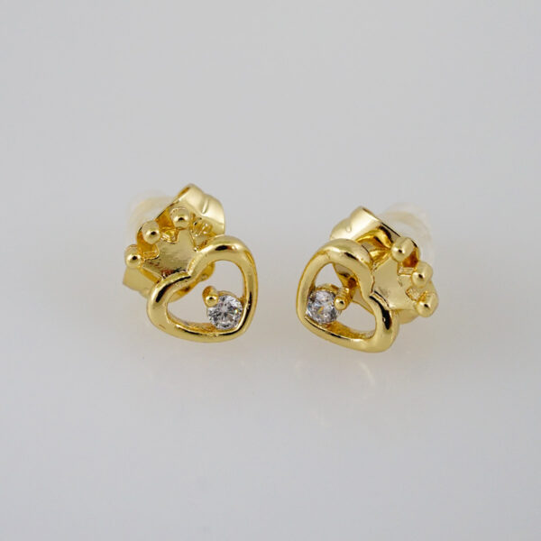 Women Earrings/ Aretes Dama/  Zircon Stone/  14k Real Color// E840