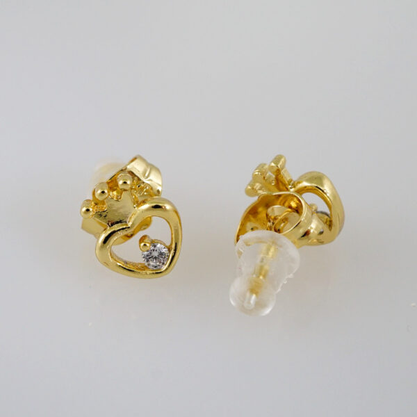 Women Earrings/ Aretes Dama/  Zircon Stone/  14k Real Color// E840