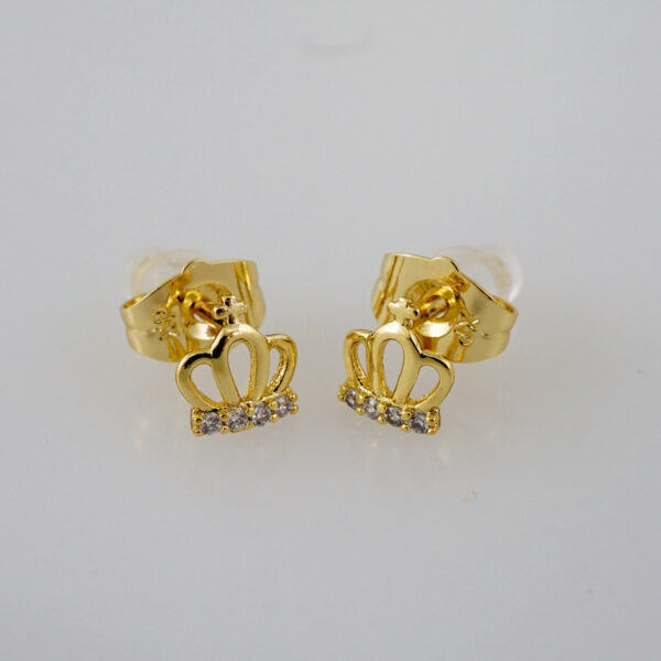 Women Earrings/ Aretes Dama/  Zircon Stone/  14k Real Color// E843