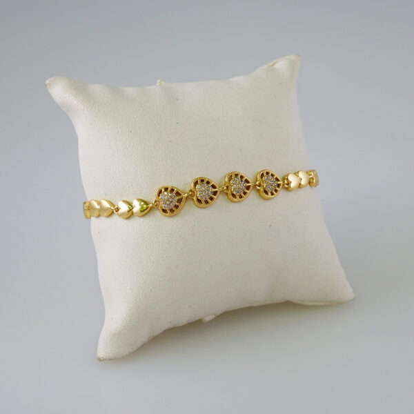Women Bracelets/ Pulseras Dama/ Zircon Stone/14K Real Color// B799