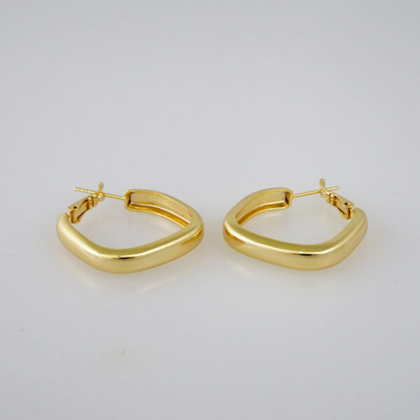 Women Earrings/ Aretes Dama/  Plain/  14k Real Color// E856