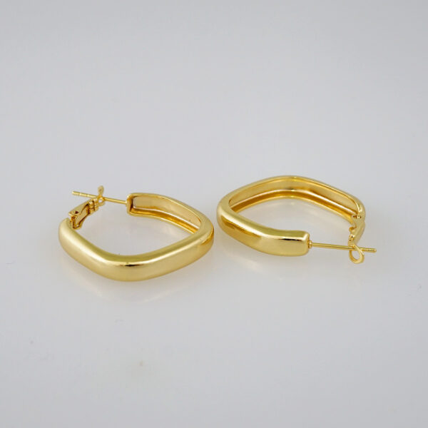 Women Earrings/ Aretes Dama/  Plain/  14k Real Color// E856